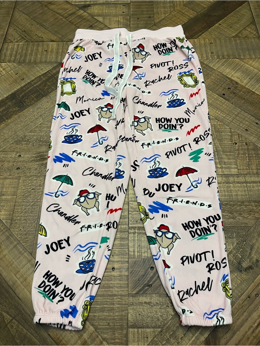 Warner Bros. FRIENDS TV Show Women's Jogger Pajama Pants - Size S (4-6)